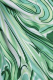 Green Sexy Print Bandage Backless 3 Piece Sets