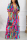 Rose Red Casual Daily Floral Bandage Patchwork Printing Stringy Selvedge Smocking V Neck Half Sleeve Two Pieces