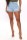 Light Blue Casual Solid Ripped High Waist Skinny Denim Shorts