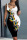 Black White Sexy Casual Print Basic U Neck Vest Dress Dresses