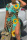 Leopard Print Casual Print Slit O Neck Short Sleeve Dress