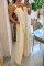Apricot Casual Solid Backless V Neck Regular Jumpsuits