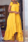 Yellow Casual Vacation Simplicity Asymmetrical Solid Color Spaghetti Strap A Line Dresses