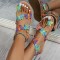Brown Casual Patchwork Butterfly Round Comfortable Shoes