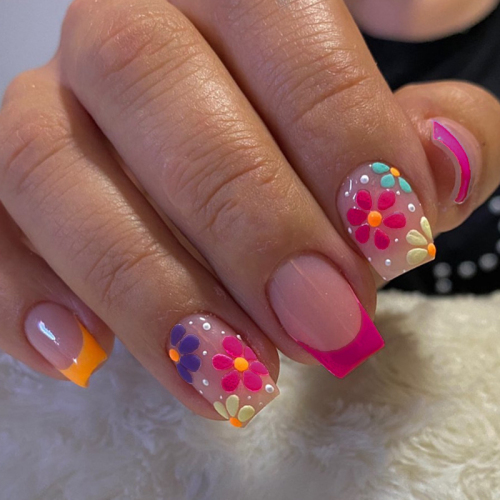 Multicolor Casual Simplicity Print Basic Nail Paste
