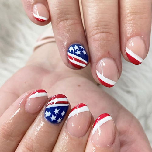 Red Casual Print The stars Basic Nail Paste