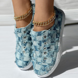 Blue Casual Patchwork Round Comfortable Shoes