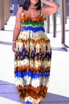 Leopard Print Sexy Print Patchwork Spaghetti Strap Straight Dresses