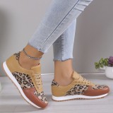 Dark Brown Casual Sportswear Daily Patchwork Round Comfortable Out Door Sport Running Shoes