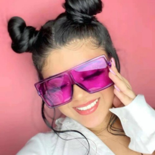 Purple Casual Daily Solid Basic Sunglasses