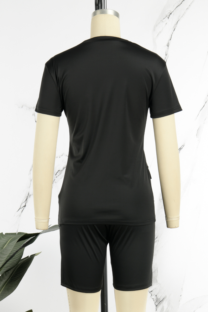 Casual Street Solid Patchwork Pocket O Neck Long Sleeve Two Pieces