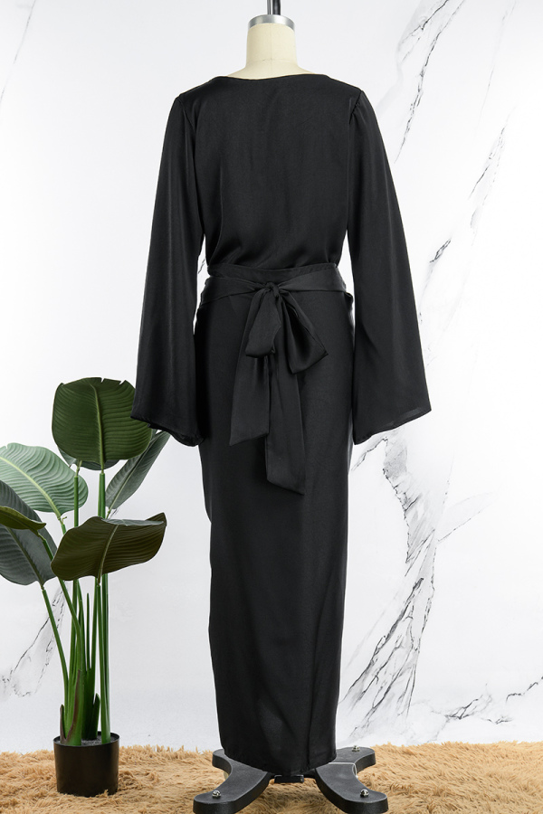 Wholesale Green Casual Solid Basic V Neck Long Sleeve Two Pieces K79462 ...