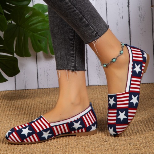 Colour Casual Daily Patchwork Round Flats Shoes