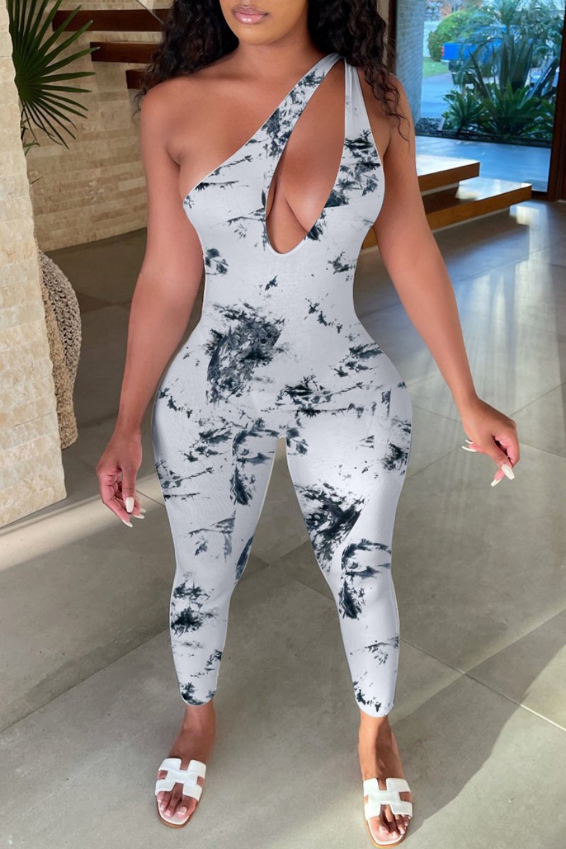 White Bell Foot Sexy Jumpsuit Backless