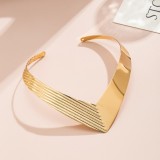 Gold Casual Solid Basic Necklaces