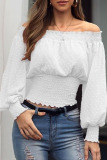 Pink Fashion Casual Solid Patchwork Off the Shoulder Tops