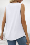 Blue Casual Street Solid Fold Square Collar Tops
