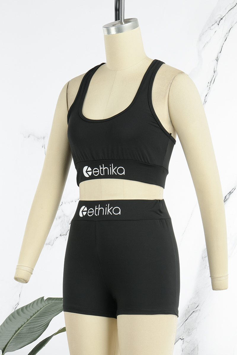 Casual Potholes U Neck Sleeveless Two Pieces