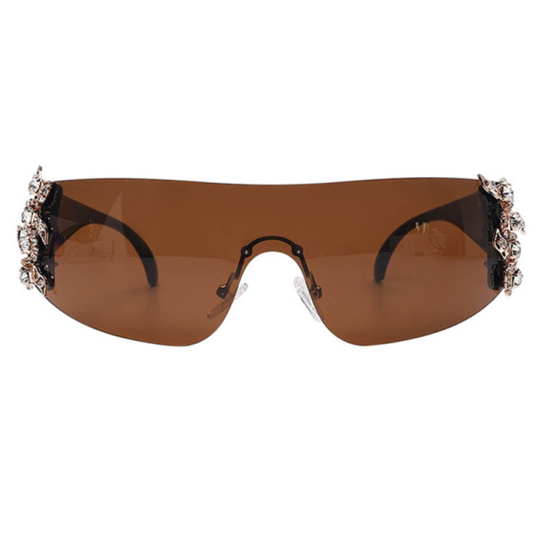 Casual Daily Patchwork Rhinestone Sunglasses