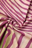 Pink Casual Print Basic O Neck Long Sleeve Dresses