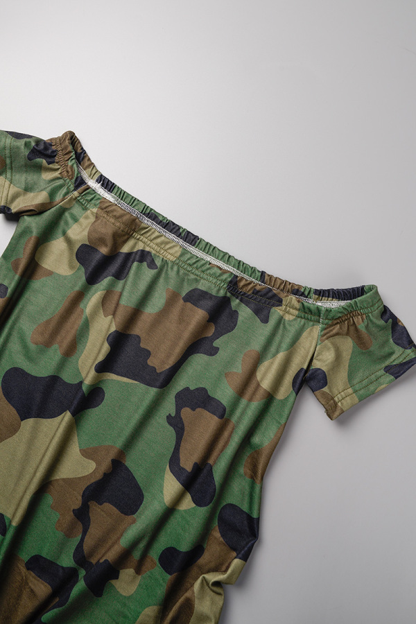 Army green floral mesh top - Style 352 main image 0