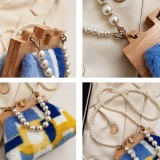 Green Casual Daily Patchwork Pearl Bags