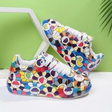 Colour Casual Sportswear Daily Patchwork Printing Round Comfortable Out Door Sport Shoes