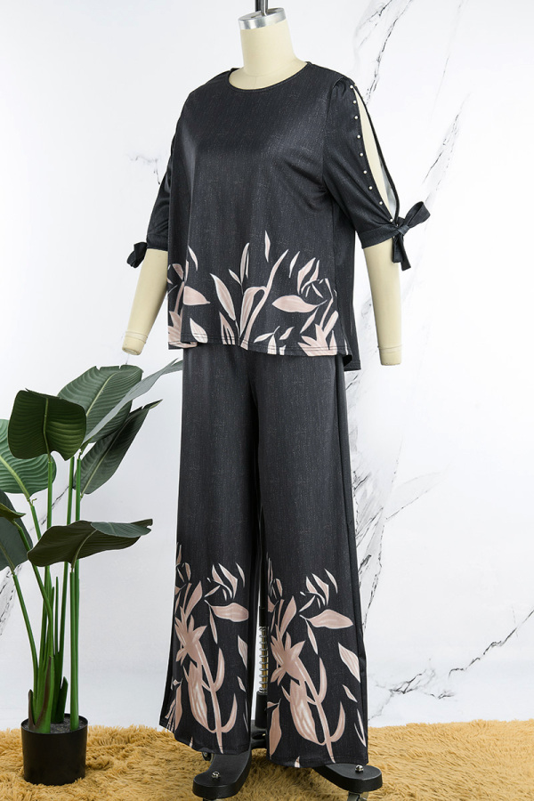Casual The stars Frenulum O Neck Sleeveless Two Pieces