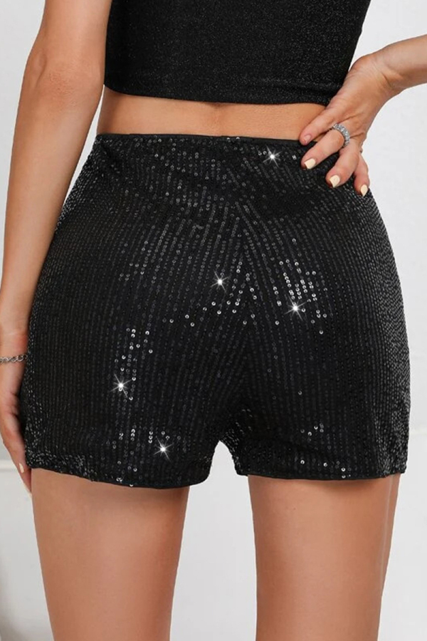 Casual Solid Patchwork Mid Waist Regular Denim Shorts main image 1