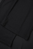 Black Casual Print Patchwork V Neck Regular Jumpsuits