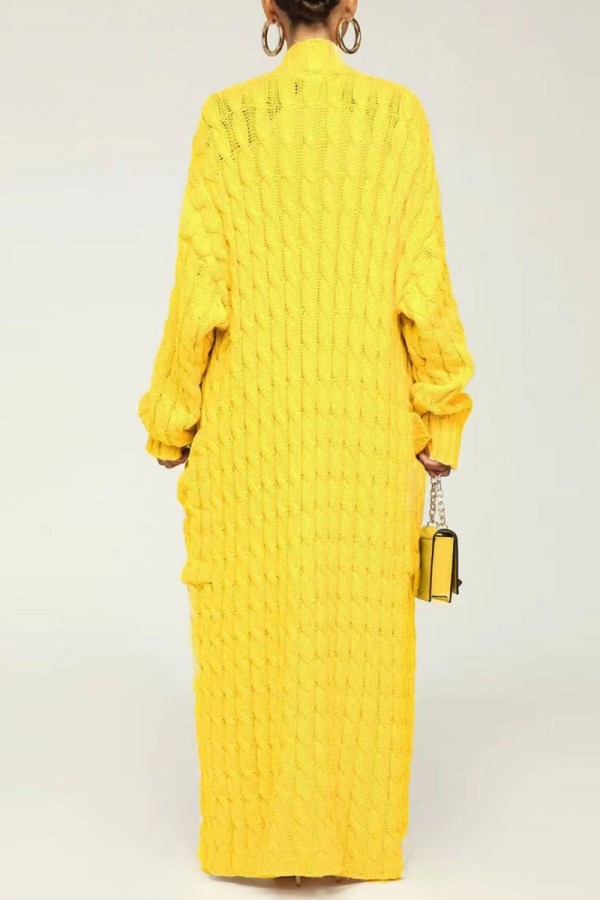 5012028 Orange Long Cardigan
