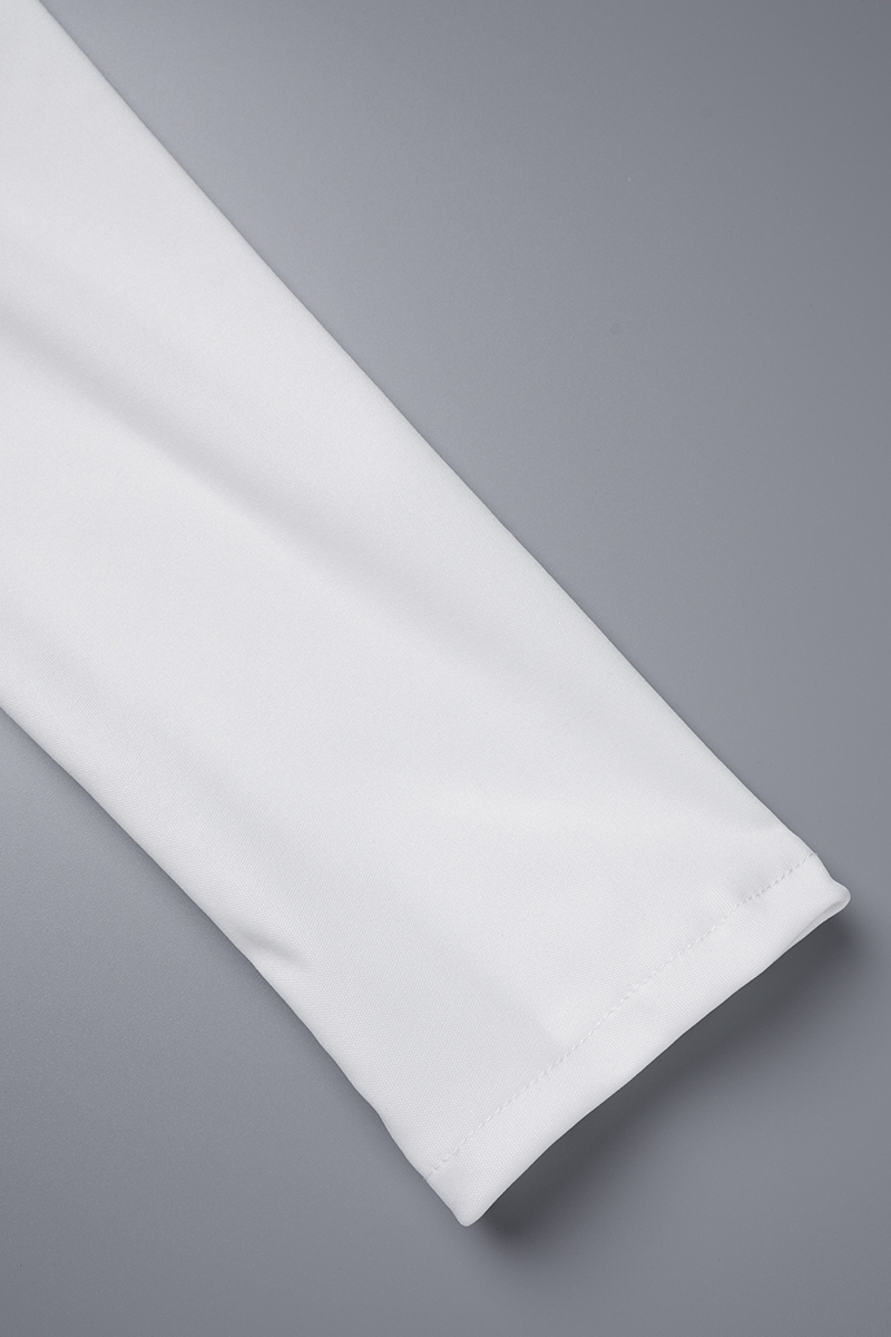 Wholesale White Elegant Solid Patchwork O Neck Waist Skirt Plus Size ...
