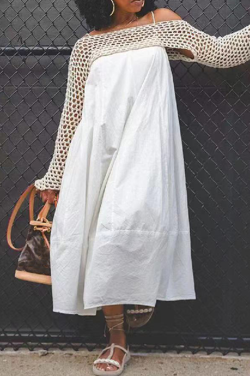 Casual Daily Solid Color Lace Hollow Out O Neck Sleeveless Two Pieces(6 Colors)
