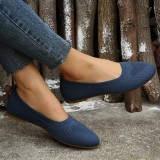 Apricot Casual Daily Patchwork Solid Color Round Comfortable Flats Shoes
