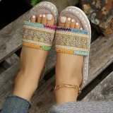 Colour Casual Patchwork Round Comfortable Shoes