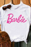 White Street daily printed patchwork alphabet Barbie O-neck T-shirt