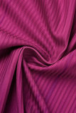 Purple Casual Gradual Change Print Frenulum V Neck Long Sleeve Two Pieces