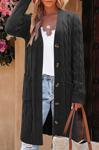 Black Fashion Casual Solid Patchwork V Neck Tops