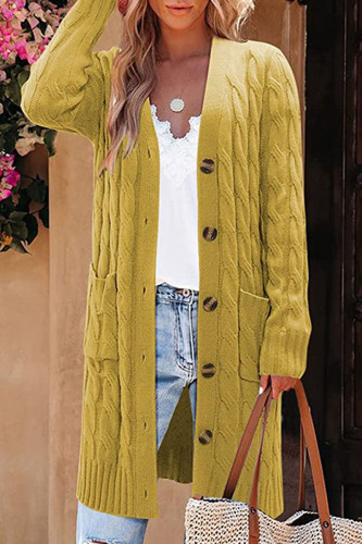 Yellow Fashion Casual Solid Patchwork V Neck Tops