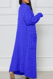 Khaki Casual Street Solid Slit Cardigan Weave Outerwear