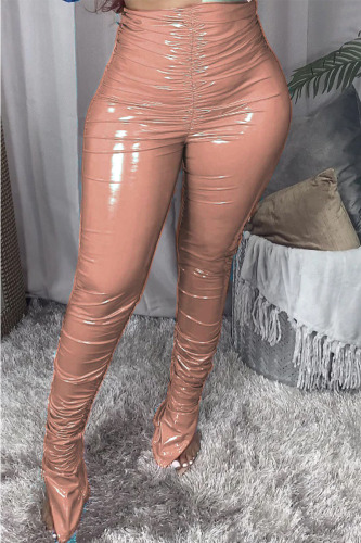 Brown Street Solid Fold Skinny Bottoms