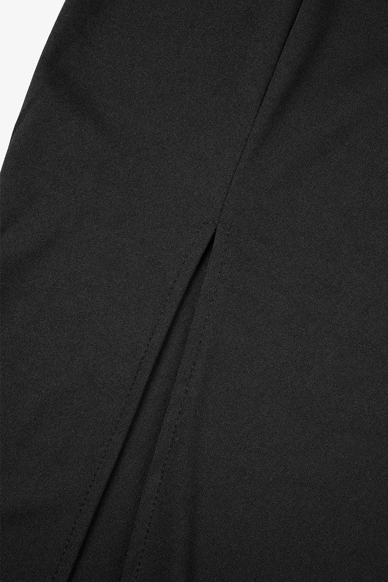 One Shoulder Spaghetti Straps Dress With Slit Black Plus Size