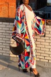 Multicolor Casual Print Cardigan Outerwear