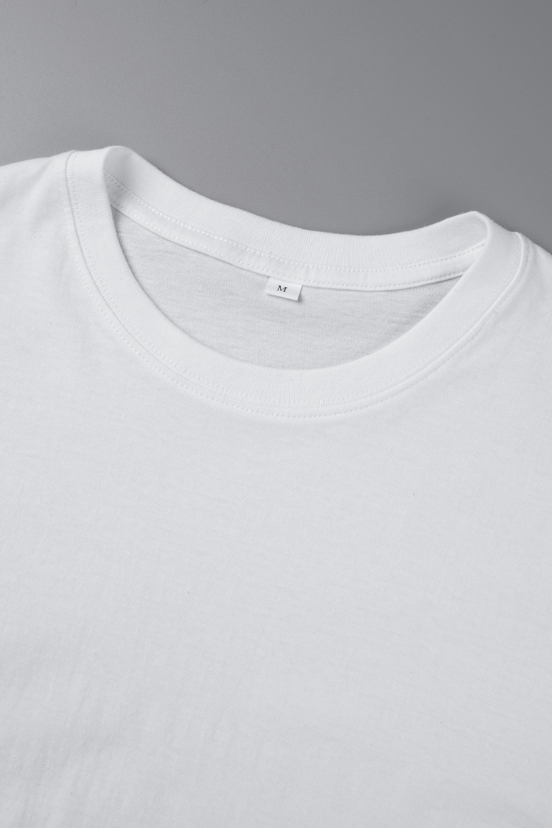 Street Pocket Solid Color O Neck T-Shirts(4 Colors)