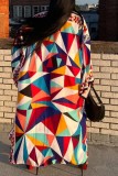 Colour Casual Print Cardigan Outerwear
