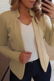 Light Green Casual Solid Cardigan Outerwear