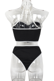 White Sexy Solid Patchwork Metal Accessories Decoration Mesh Contrast Lingerie