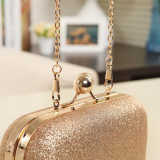 Gold Casual Solid Patchwork Bags