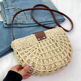 Cream White Casual Daily Patchwork Bags
