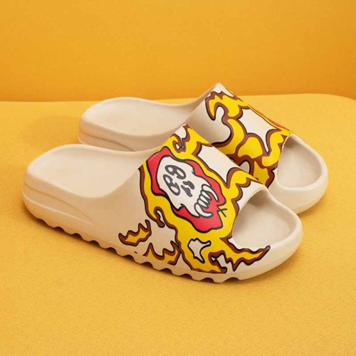 Yellow White Casual Simplicity Printing Opend Comfortable Shoes